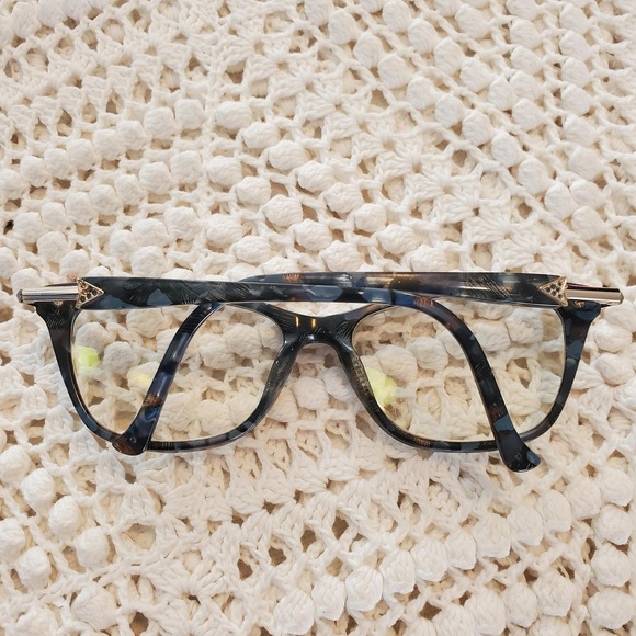 Tura R560 NAV Eyeglasses Womens 55 16 135 Blue Tortoise Cat Eye Frames - Picture 4 of 7